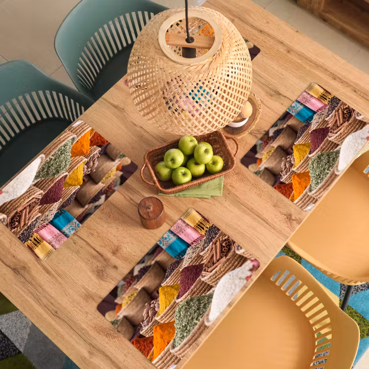 Placemat - 6 pieces - Herbs - Baskets - Oriental - Kruiden - Manden - Oosters Placemat vinyl groot
