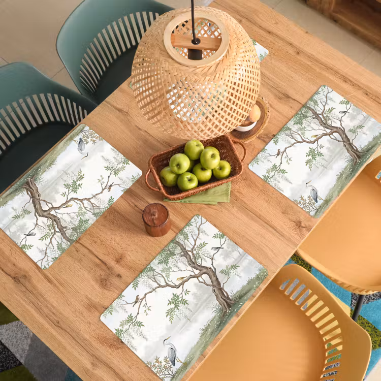 Reiger - Landschap - Groen Placemat vinyl groot -zzsfeer5_Kitchenyeah-website