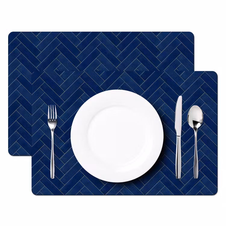 Visgraat - Wandtegel - Donkerblauw - Navy Blue Placemat vinyl groot 368 -zzsfeer2_Kitchenyeah-website