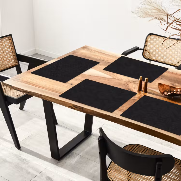 Visgraat - Wandtegel - Mat - Zwart Placemat vinyl groot 368 -zzsfeer4_Kitchenyeah-website