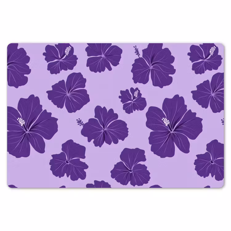 Hibiscus - Bloemen - Paars Placemat vinyl groot 368 -zzsfeer1_Kitchenyeah-website