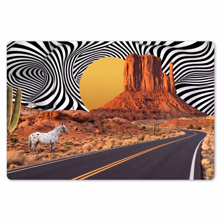 Placemat - 6 pieces - Horse - Desert - Nature - Paard - Woestijn - Natuur Placemat vinyl groot