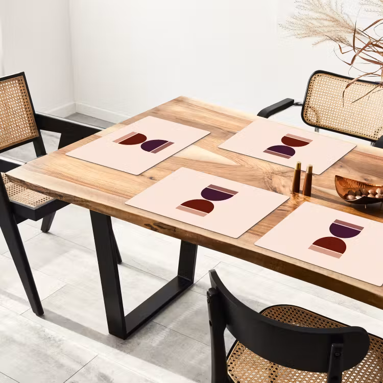 Zandloper - Symmetrisch - Rood - Paars Placemat vinyl groot -zzsfeer4_Kitchenyeah-website