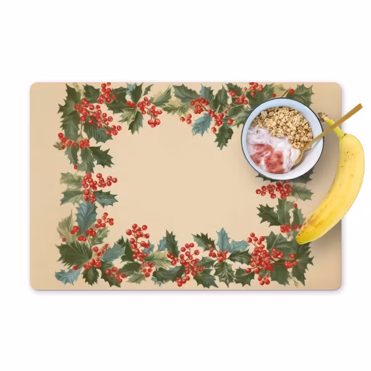 Hulstrand - Bessen - Beige Placemat vinyl groot -zzzproduct_Kitchenyeah-website