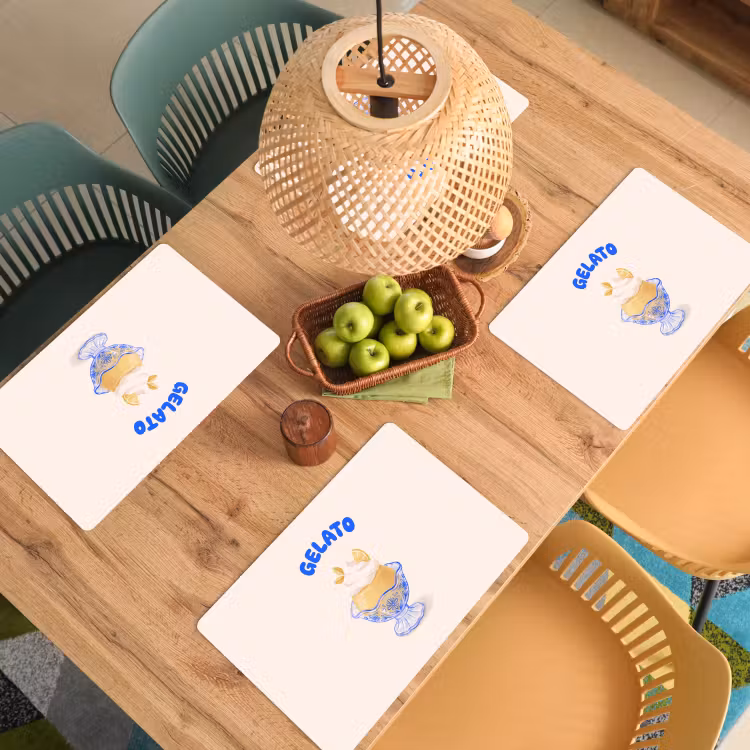 IJs - Citroen - Illustratie - Geel - Dessert Placemat vinyl groot -zzsfeer5_Kitchenyeah-website