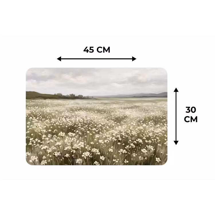 Illustratie - Landschap - Wit Placemat vinyl groot -specs