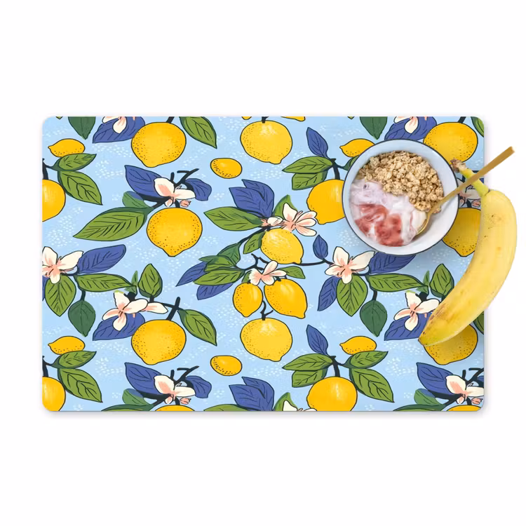 Illustratie - Citroen - Patroon Placemat vinyl groot 368 -zzzproduct_Kitchenyeah-website