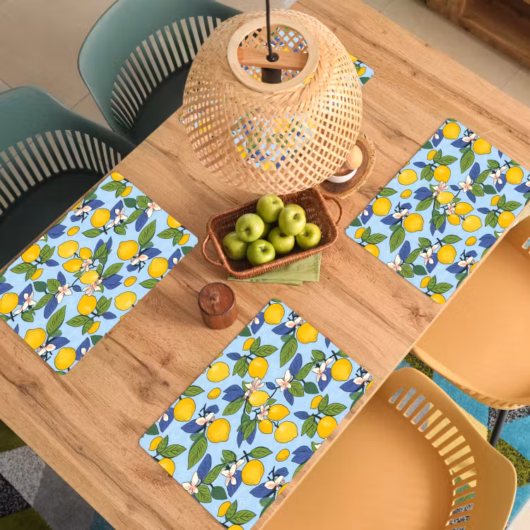 Illustratie - Citroen - Patroon Placemat vinyl groot 368 -zzsfeer5_Kitchenyeah-website