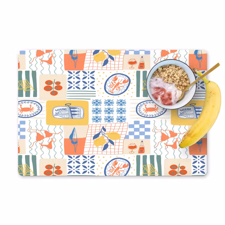 Zee - Sfeer - Mozaïek - Wijn Placemat vinyl groot 368 -zzzproduct_Kitchenyeah-website