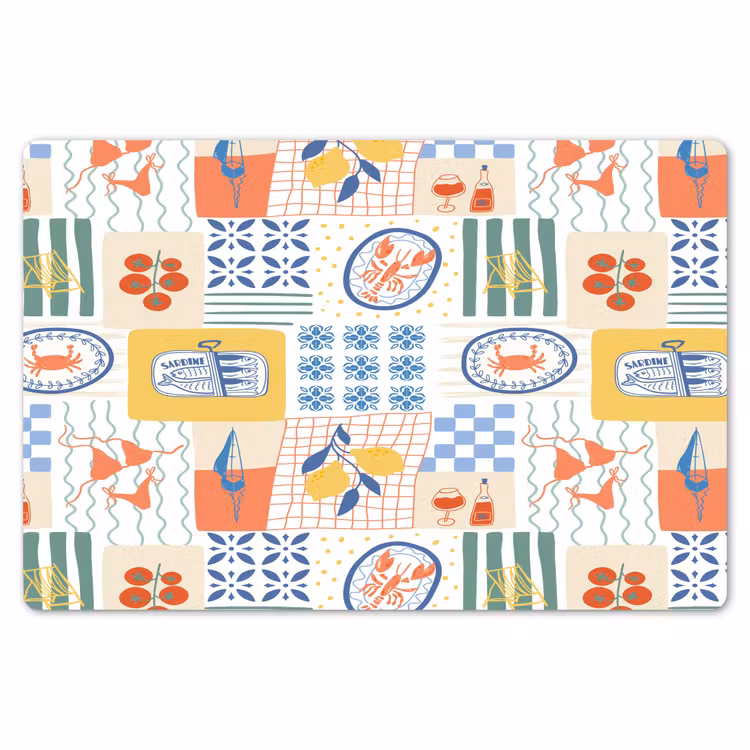 Zee - Sfeer - Mozaïek - Wijn Placemat vinyl groot 368 -zzsfeer1_Kitchenyeah-website