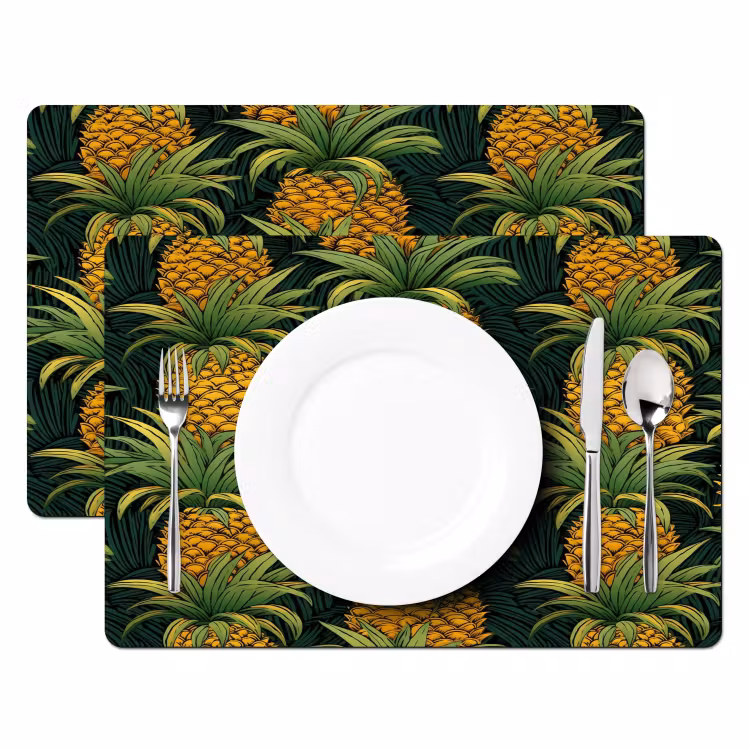 Illustratie - Patroon - Ananas Placemat vinyl groot 368 -zzsfeer2_Kitchenyeah-website