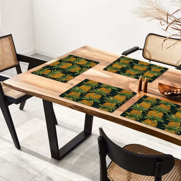 Illustratie - Patroon - Ananas Placemat vinyl groot 368 -zzsfeer4_Kitchenyeah-website