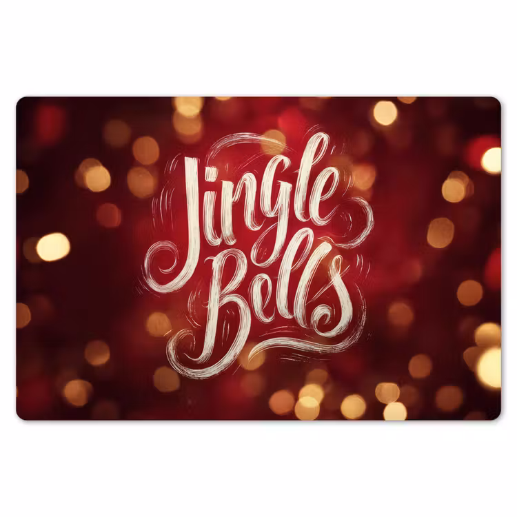 Jingle - Bells - Kerst - Rood Placemat vinyl groot -zzsfeer1_Kitchenyeah-website
