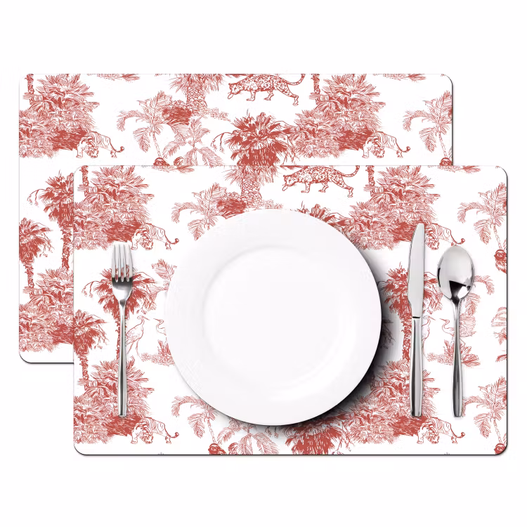 Jungle - Natuur - Rood Placemat vinyl groot 368 -zzsfeer2_Kitchenyeah-website