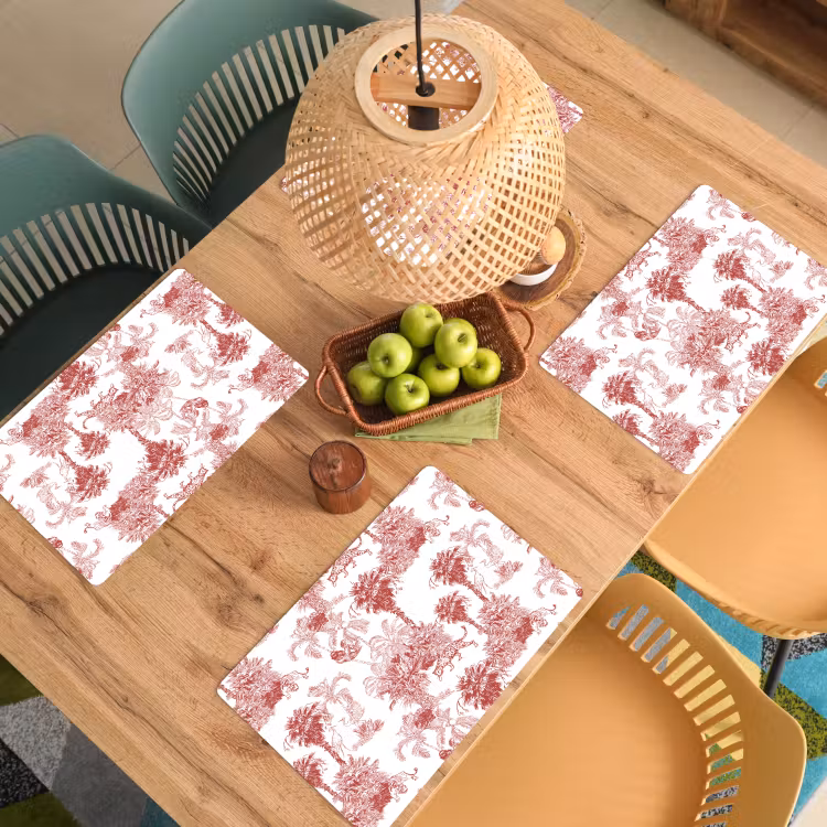 Jungle - Natuur - Rood Placemat vinyl groot 368 -zzsfeer5_Kitchenyeah-website