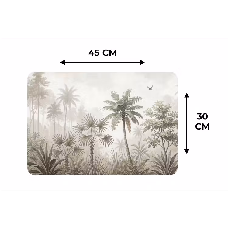 Jungle - Palmbomen - Natuur Placemat vinyl groot -specs