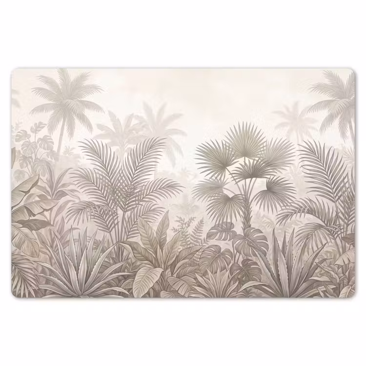 Jungle - Tropisch - Natuur -Vintage - Beige Placemat vinyl groot -zzsfeer1_Kitchenyeah-website