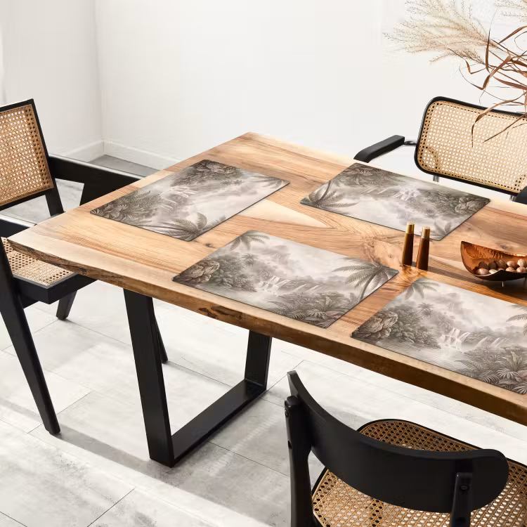 Jungle - Watervallen - Tropisch - Illustratie Placemat vinyl groot -zzsfeer4_Kitchenyeah-website