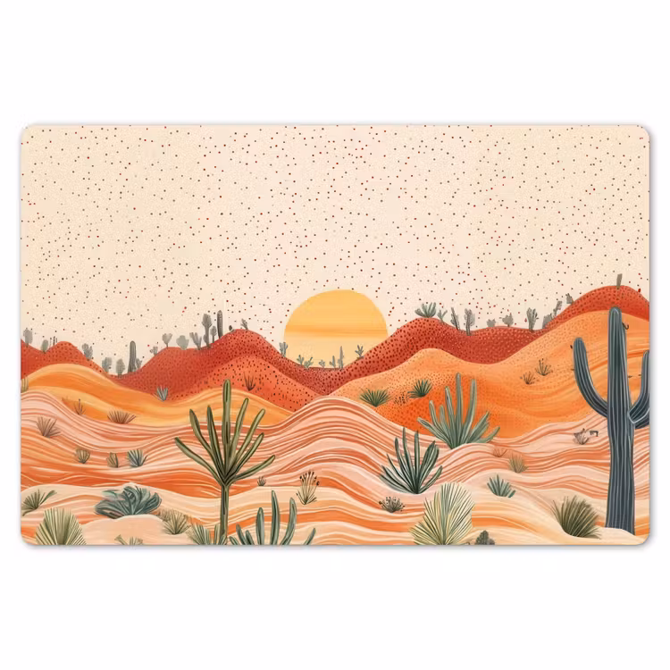 Landschap - Heuvels - Zonsondergang Placemat vinyl groot -zzsfeer1_Kitchenyeah-website