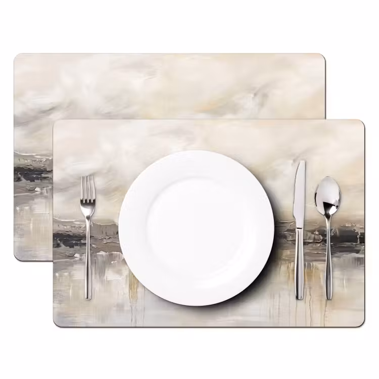 Landschap - Horizon - Natuur - Abstract - Neutraal Placemat vinyl groot -zzsfeer2_Kitchenyeah-website