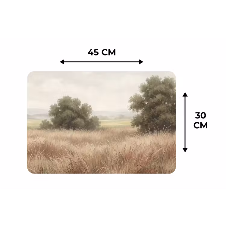 Landschap - Minimalistisch - Beige Placemat vinyl groot -specs