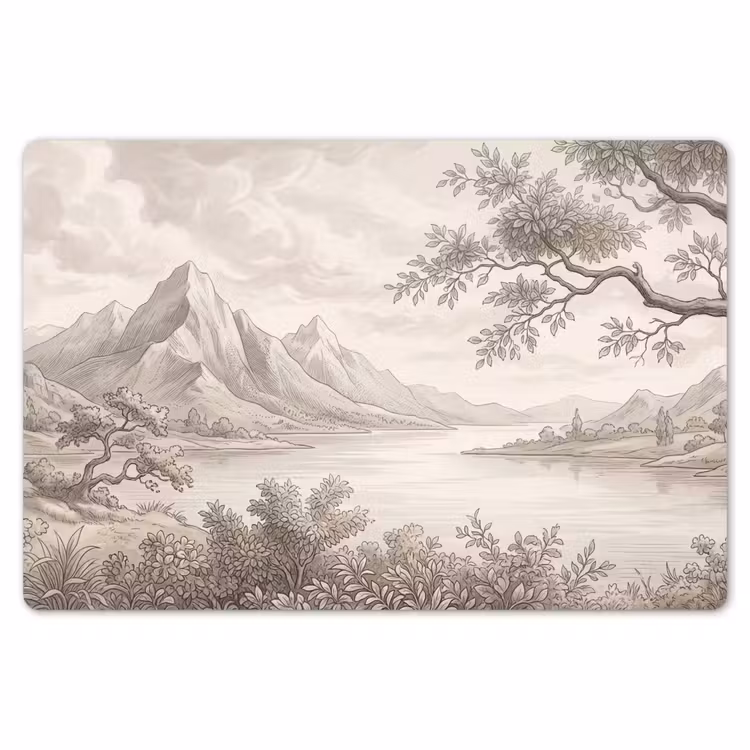 Landschap - Bergen - Meer - Natuur Placemat vinyl groot -zzsfeer1_Kitchenyeah-website