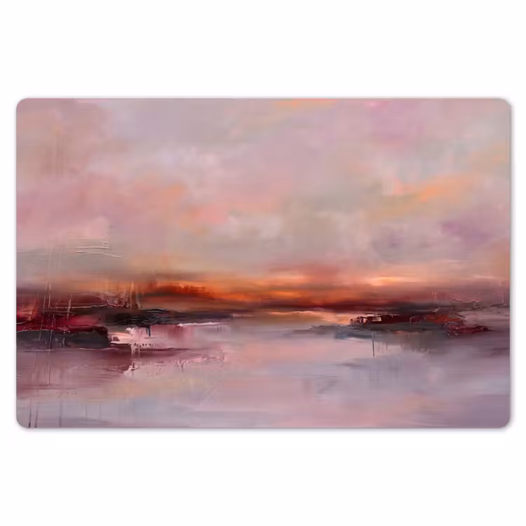 Landschap - Zonsondergang - Abstract - Modern - Roze Placemat vinyl groot -zzsfeer1_Kitchenyeah-website