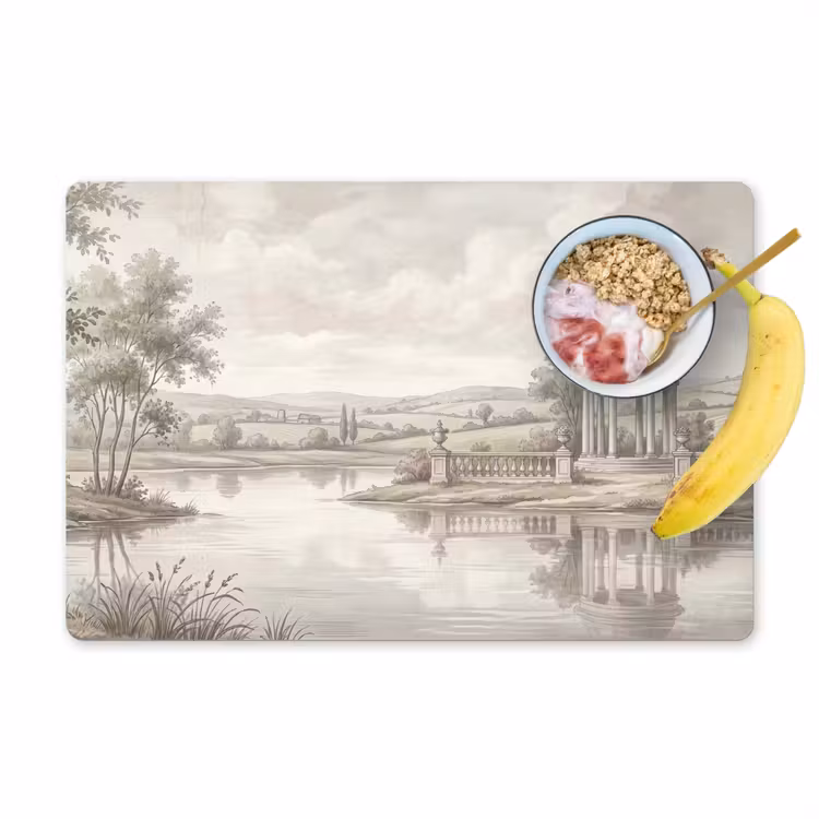 Landschap - Water - Natuur - Sepia Placemat vinyl groot -zzzproduct_Kitchenyeah-website