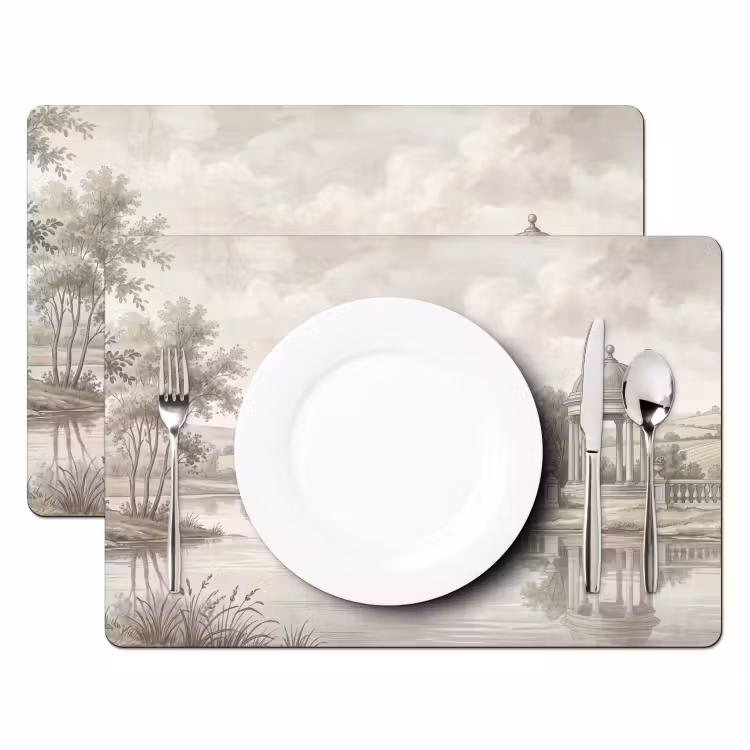 Landschap - Water - Natuur - Sepia Placemat vinyl groot -zzsfeer2_Kitchenyeah-website