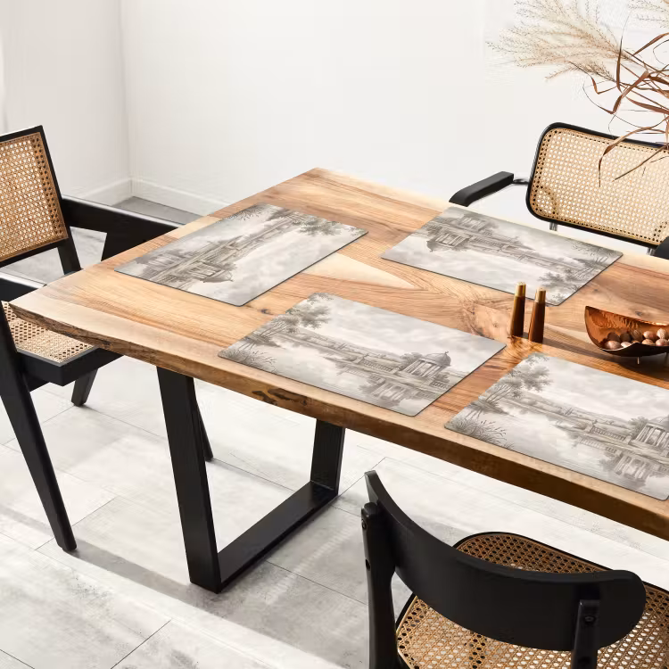 Landschap - Water - Natuur - Sepia Placemat vinyl groot -zzsfeer4_Kitchenyeah-website