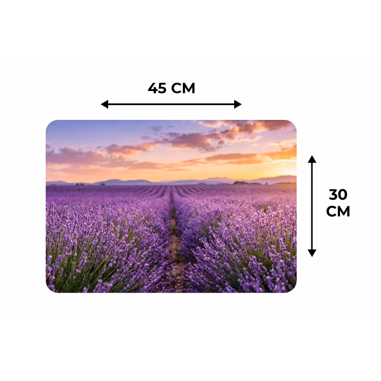 Lavendel - Veld - Natuur - Paars Placemat vinyl groot -specs