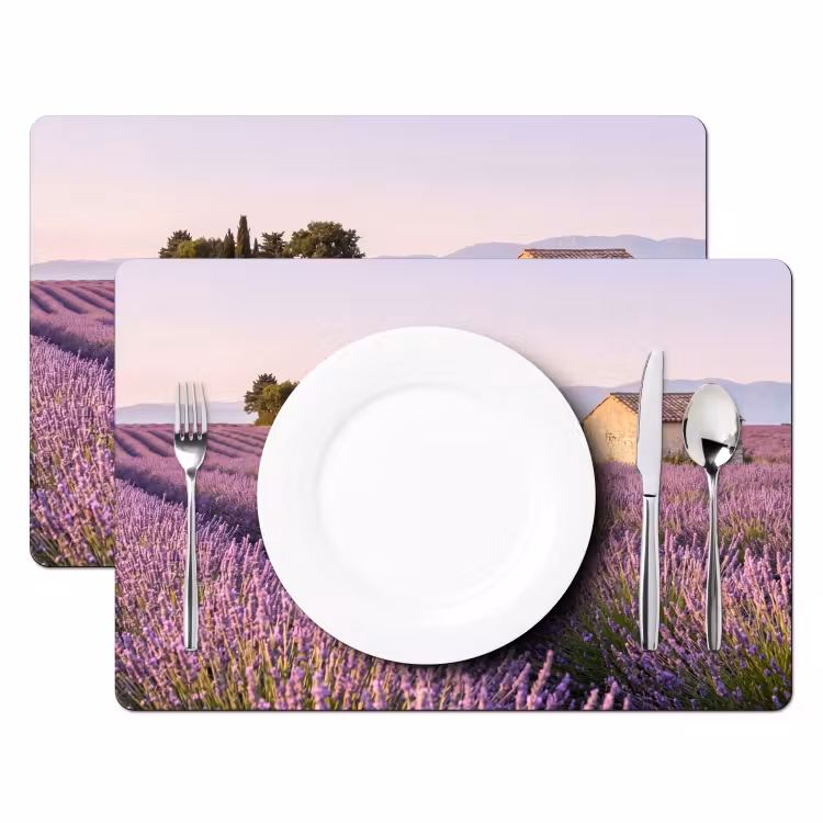 Lavendel - Landschap - Sereen - Paars Placemat vinyl groot -zzsfeer2_Kitchenyeah-website