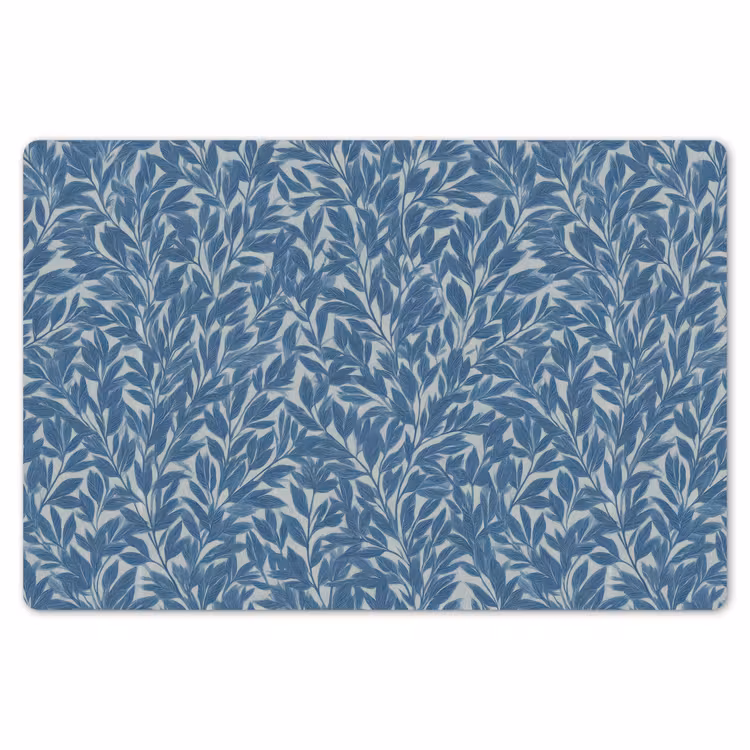 Bladeren - Klassiek - Patroon - Donkerblauw - Vintage Placemat vinyl groot 368 -zzsfeer1_Kitchenyeah-website