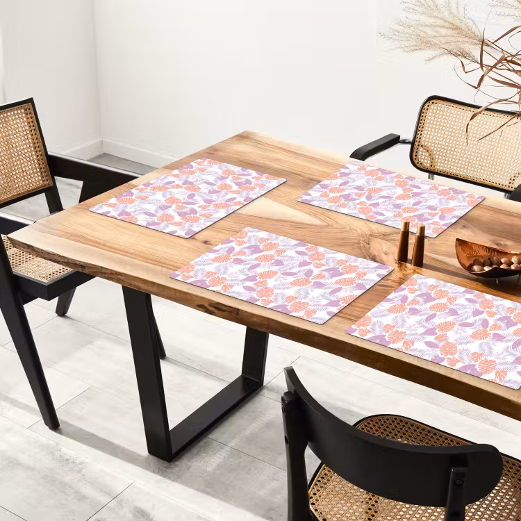 Bladeren - Pastelkleuren - Tropisch Placemat vinyl groot 368 -zzsfeer4_Kitchenyeah-website