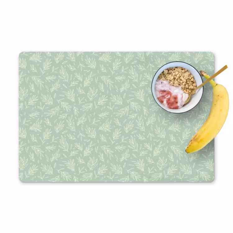 Bladeren - Planten - Groen - Kind - Patroon Placemat vinyl groot -zzzproduct_Kitchenyeah-website
