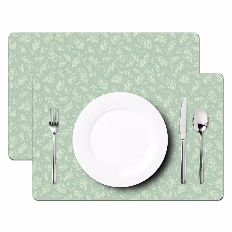 Bladeren - Planten - Groen - Kind - Patroon Placemat vinyl groot -zzsfeer2_Kitchenyeah-website