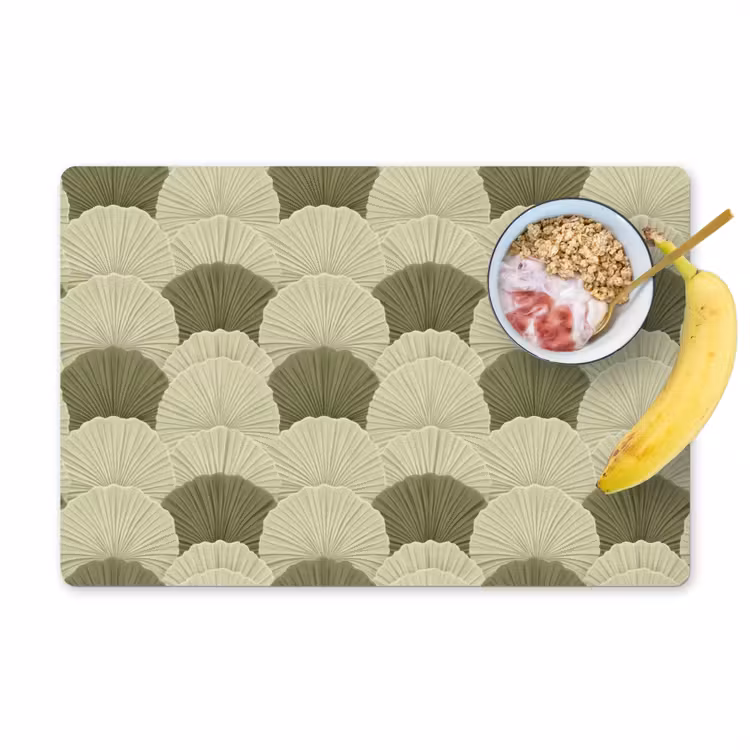 Bladeren - Structuur - Groen Placemat vinyl groot 368 -zzzproduct_Kitchenyeah-website