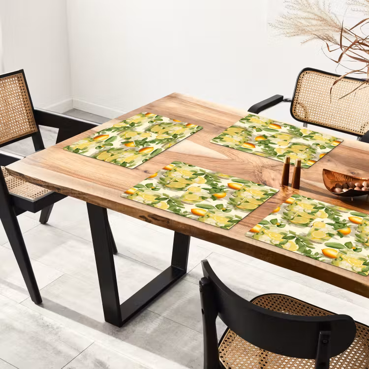 Citroen - Drankje - Glas - Munt Placemat vinyl groot 368 -zzsfeer4_Kitchenyeah-website