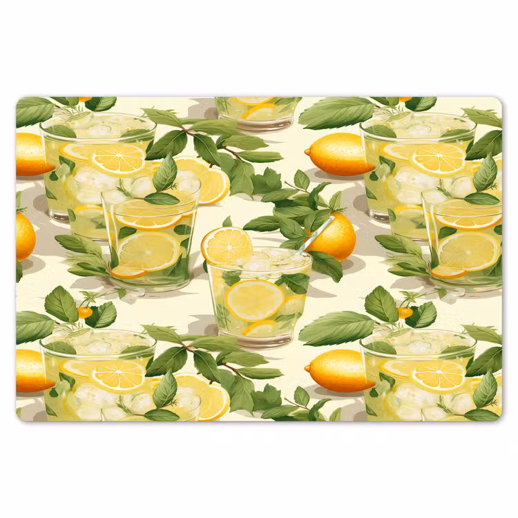 Citroen - Drankje - Glas - Munt Placemat vinyl groot 368 -zzsfeer1_Kitchenyeah-website