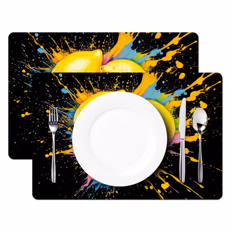 Citroen - Graffiti - Kleurrijk - Verf - Modern Placemat vinyl groot -zzsfeer2_Kitchenyeah-website