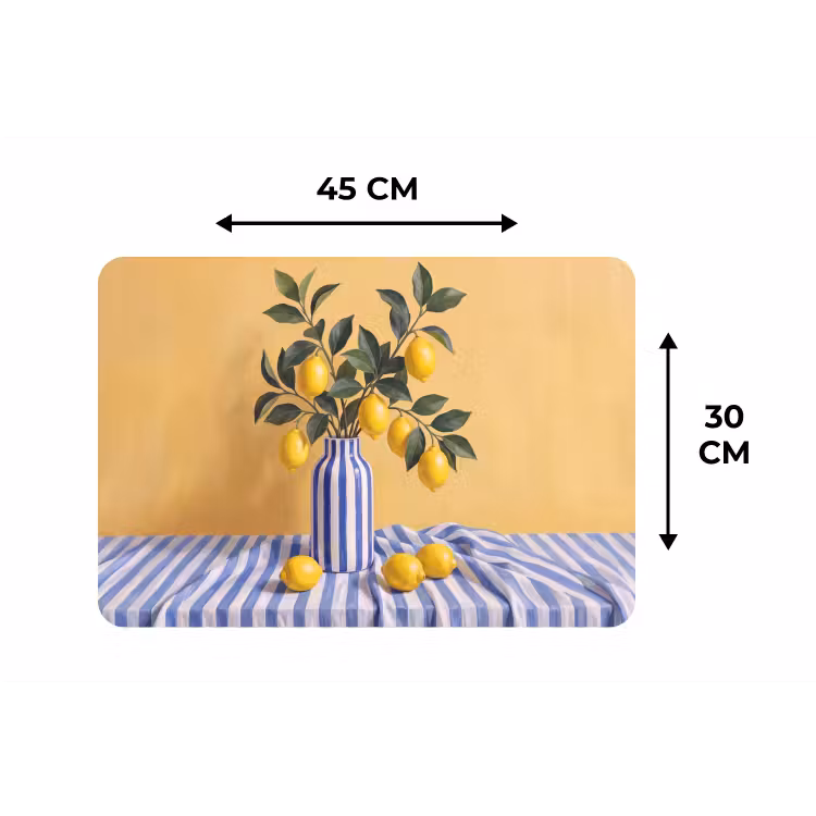 Placemat - 6 pieces - Lemon - Still Life - Modern - Citroen - Stilleven - Modern Placemat vinyl groot