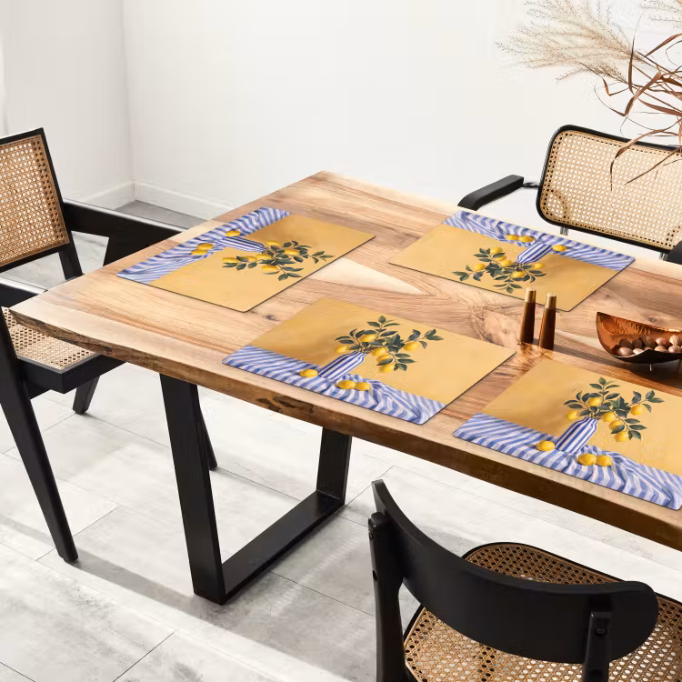 Placemat - 6 pieces - Lemon - Still Life - Modern - Citroen - Stilleven - Modern Placemat vinyl groot
