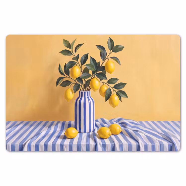 Placemat - 6 pieces - Lemon - Still Life - Modern - Citroen - Stilleven - Modern Placemat vinyl groot