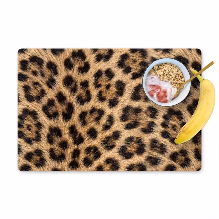 Luipaard - Vacht - Klassiek - Bruin Placemat vinyl groot -zzzproduct_Kitchenyeah-website