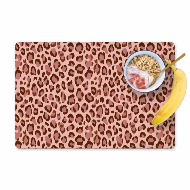 Luipaard - Patroon - Roze Placemat vinyl groot 368 -zzzproduct_Kitchenyeah-website