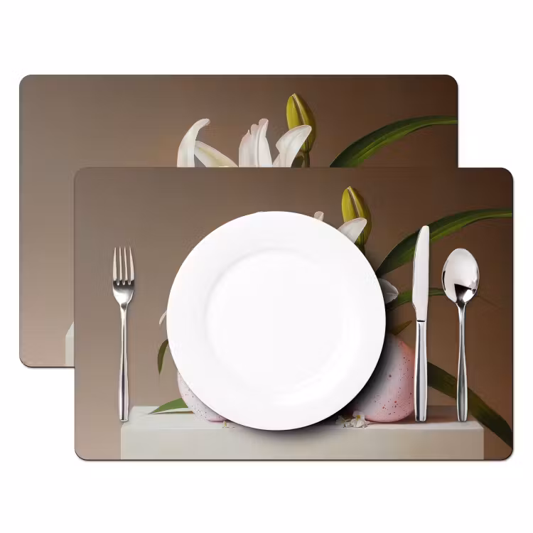Lelies - Eieren - Pasen Placemat vinyl groot -zzsfeer2_Kitchenyeah-website