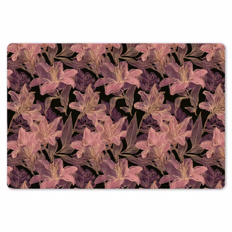 Lelies - Patroon - Paars - Goud Placemat vinyl groot 368 -zzsfeer1_Kitchenyeah-website