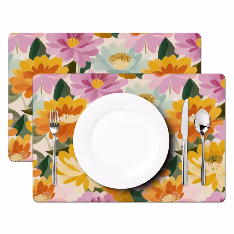 Lelies - Aquarel - Pastel Placemat vinyl groot 368 -zzsfeer2_Kitchenyeah-website
