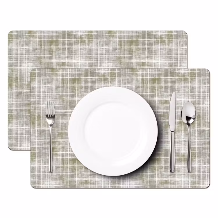 Linnen - Patroon - Groen Placemat vinyl groot 368 -zzsfeer2_Kitchenyeah-website