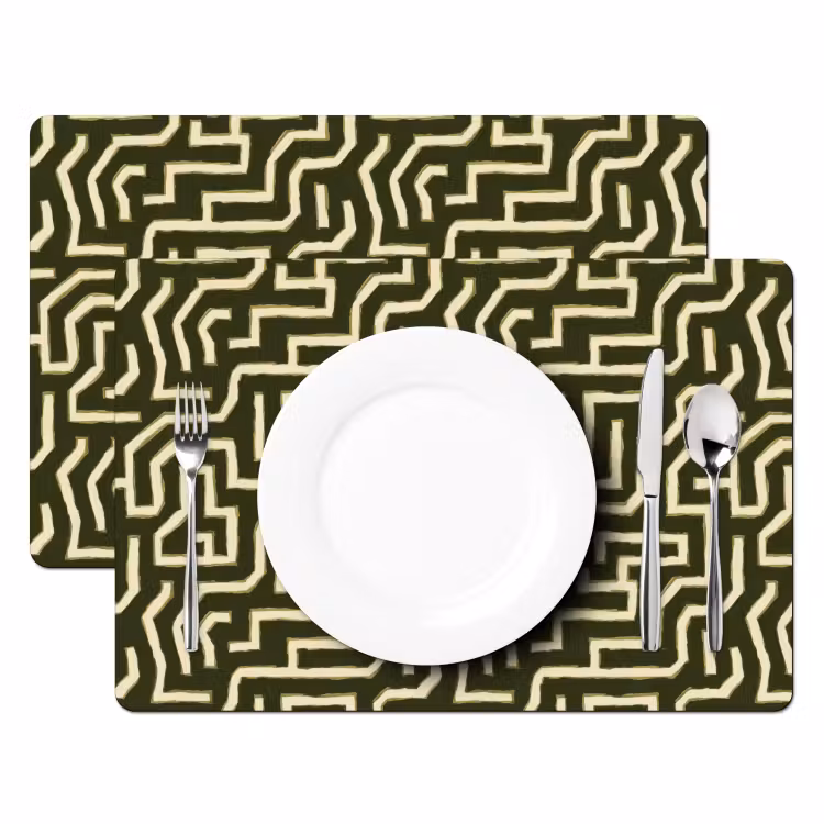 Lijnen - Abstract - Groen Placemat vinyl groot 368 -zzsfeer2_Kitchenyeah-website